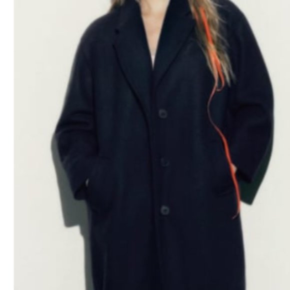Wool Blend Oversized Coat - Picture 4 of 5